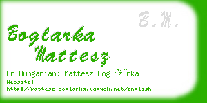 boglarka mattesz business card